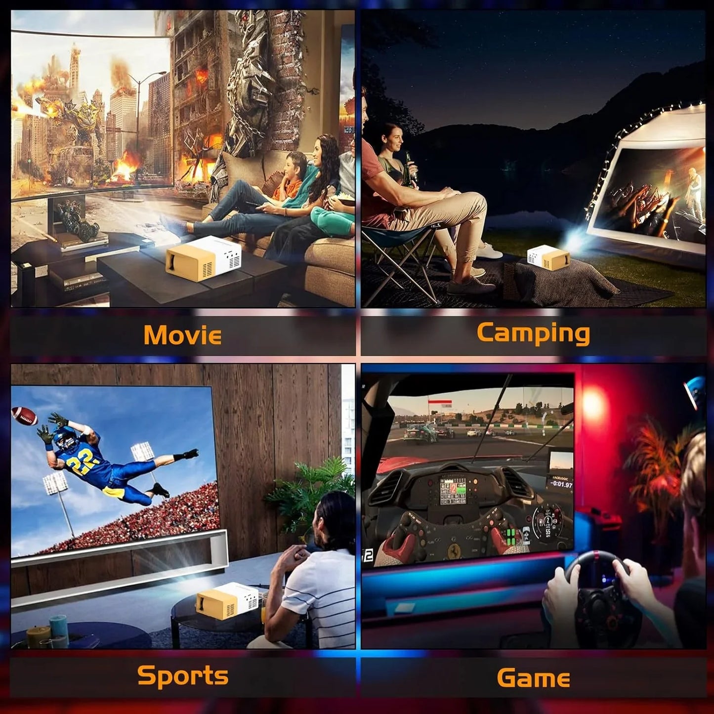 Play On The Go: Mini Portable Projector GLORIFY™